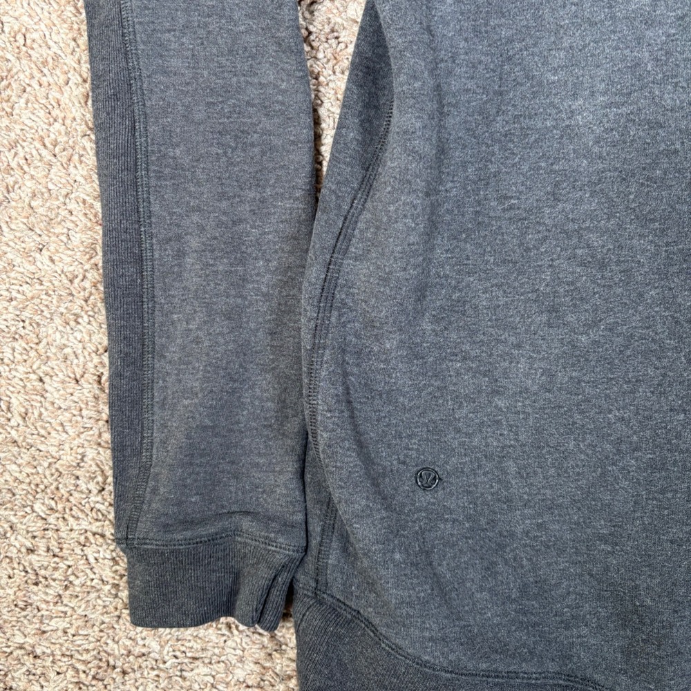 Lululemon Avenue Pullover Funnel Neck Hoodie Gray Heather Thumbholes - Picture 6 of 7